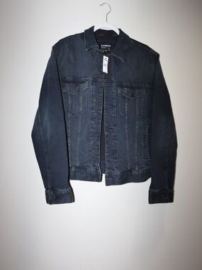 Express Men's Black Denim Jacket